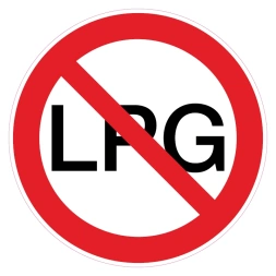 LPG verboden sticker