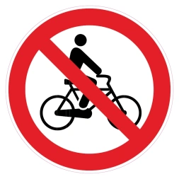 Fietsen verboden sticker