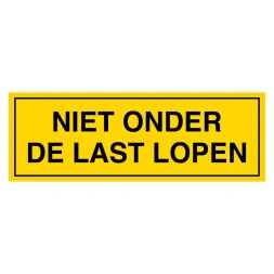 Niet onder last lopen sticker