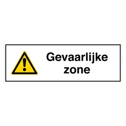 Gevaarlijke zone sticker