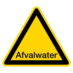 Afvalwater sticker