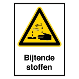 Bijtende stoffen sticker