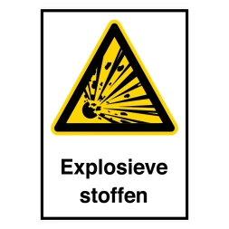 Explosieve stoffen sticker - DS1000419