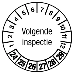 Keuringssticker volgende inspectie