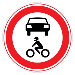 Gesloten voor alle motorvoertuigen sticker