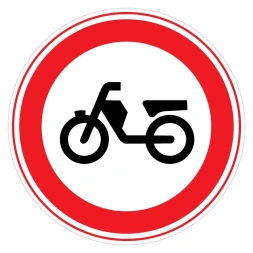 Gesloten voor bromfietsen, snorfietsen sticker