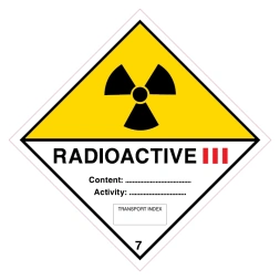 Radioactief (ADR 7C) sticker