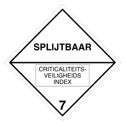 Splijtbaar (ADR 7E) sticker