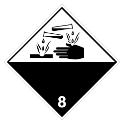 Bijtend (Corrosief) (ADR 8) sticker