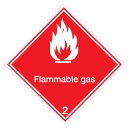 Brandbare gassen (IMDG 2d) sticker