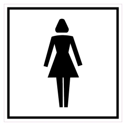 Toilet dames sticker