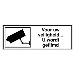 Voor uw veiligheid... U wordt gefilmd sticker