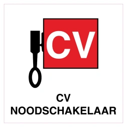 Locatieaanduiding CV Noodschakelaar sticker