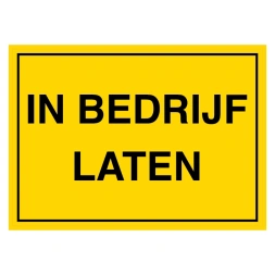 In bedrijf laten sticker