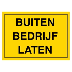 Buiten bedrijf laten sticker