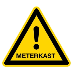 Opgepast: Meterkast sticker