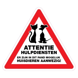 Huisdieren aanwezig sticker