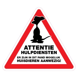 Huisdieren aanwezig sticker - DS1000694