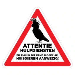 Huisdieren aanwezig sticker - DS1000704