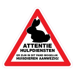 Huisdieren aanwezig sticker - DS1000705