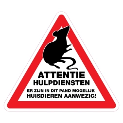 Huisdieren aanwezig sticker - DS1000706