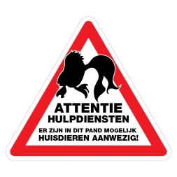 Huisdieren aanwezig sticker - DS1000709