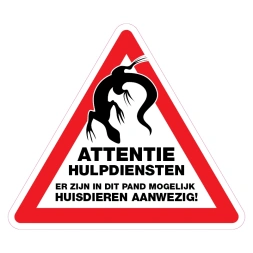 Huisdieren aanwezig sticker - DS1000710