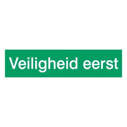 Veiligheid eerst sticker