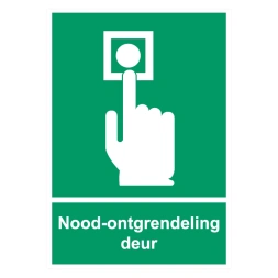 Noodontgrendeling sticker