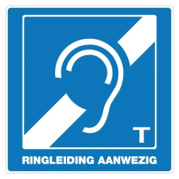 Ringleiding aanwezig sticker - DS1000754