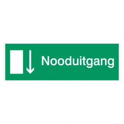 Richting nooduitgang sticker