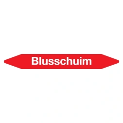 Leidingmarker Blusschuim sticker