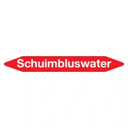 Leidingmarker Schuimbluswater sticker