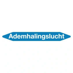 Leidingmarker ademhalingslucht sticker