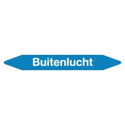 Leidingmarker buitenlucht sticker