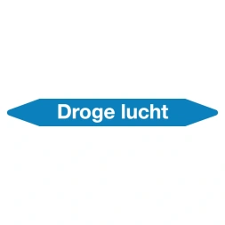 Leidingmarker droge lucht sticker