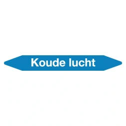 Leidingmarker koude lucht sticker