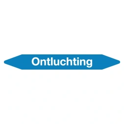 Leidingmarker ontluchting sticker