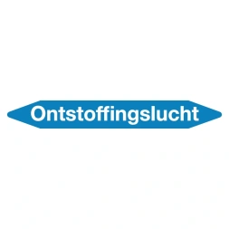 Leidingmarker ontstoffingslucht sticker