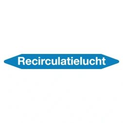 Leidingmarker recirculatielucht sticker