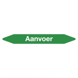 Leidingmarker aanvoer sticker