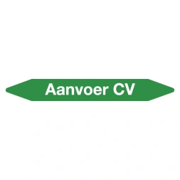 Leidingmarker aanvoer CV sticker