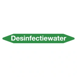 Leidingmarker desinfectiewater sticker