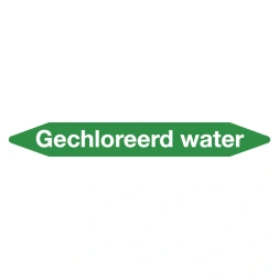 Leidingmarker gechloreerd water sticker