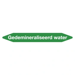 Leidingmarker gedemineraliseerd water sticker