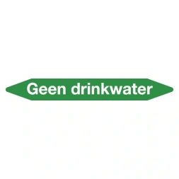 Leidingmarker geen drinkwater sticker